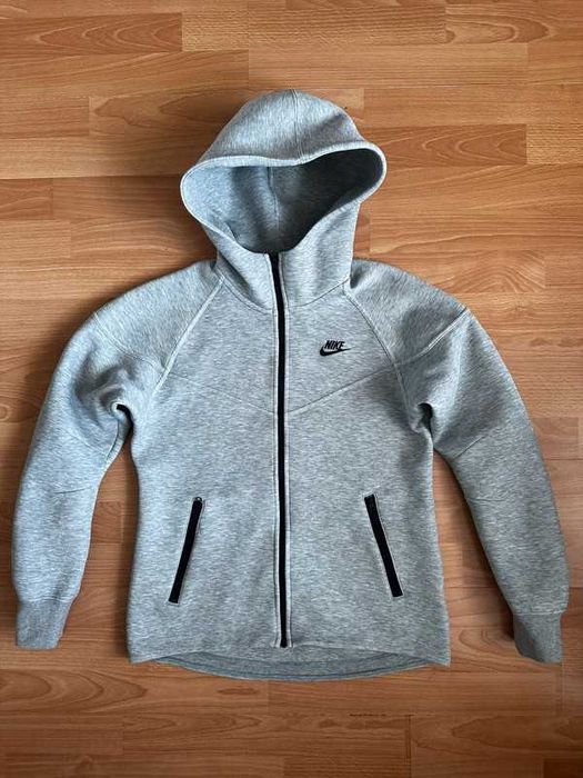 Nike Tech Fleece Windrunner Hoodie Szara Bluza