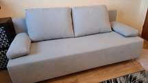 Sofa kanapa rozkladana, szara, praktycznie nowa