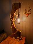 Lampa drewniana na taras, do salonu