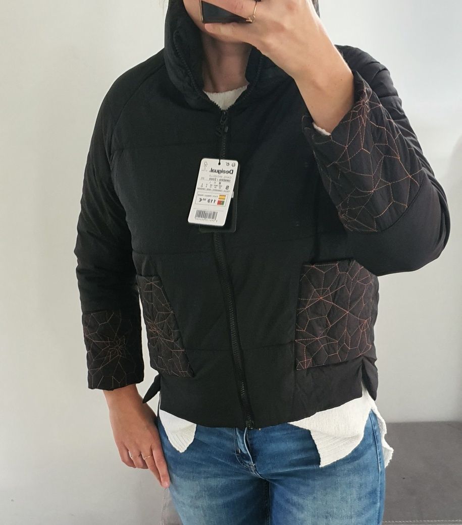 Kurtka nowa Desigual czarna rozmiar s 36 oryginalna czarna oversize