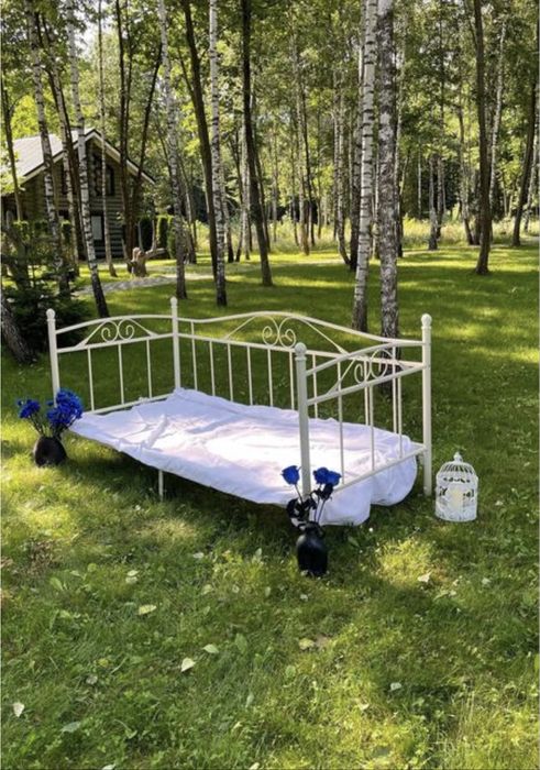 Ліжко розкладне металеве(+матрас) Jysk Ikea