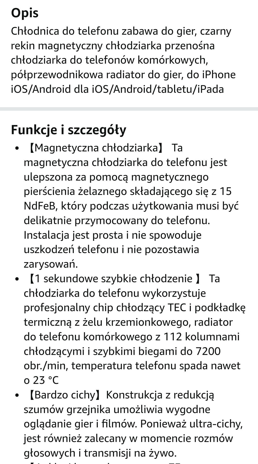 Chłodziarka do telefonu