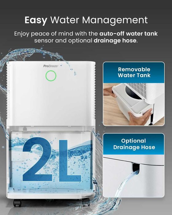Осушувач Pro Breeze® OmniDry 12 л.,з автоматичним датчиком вологості