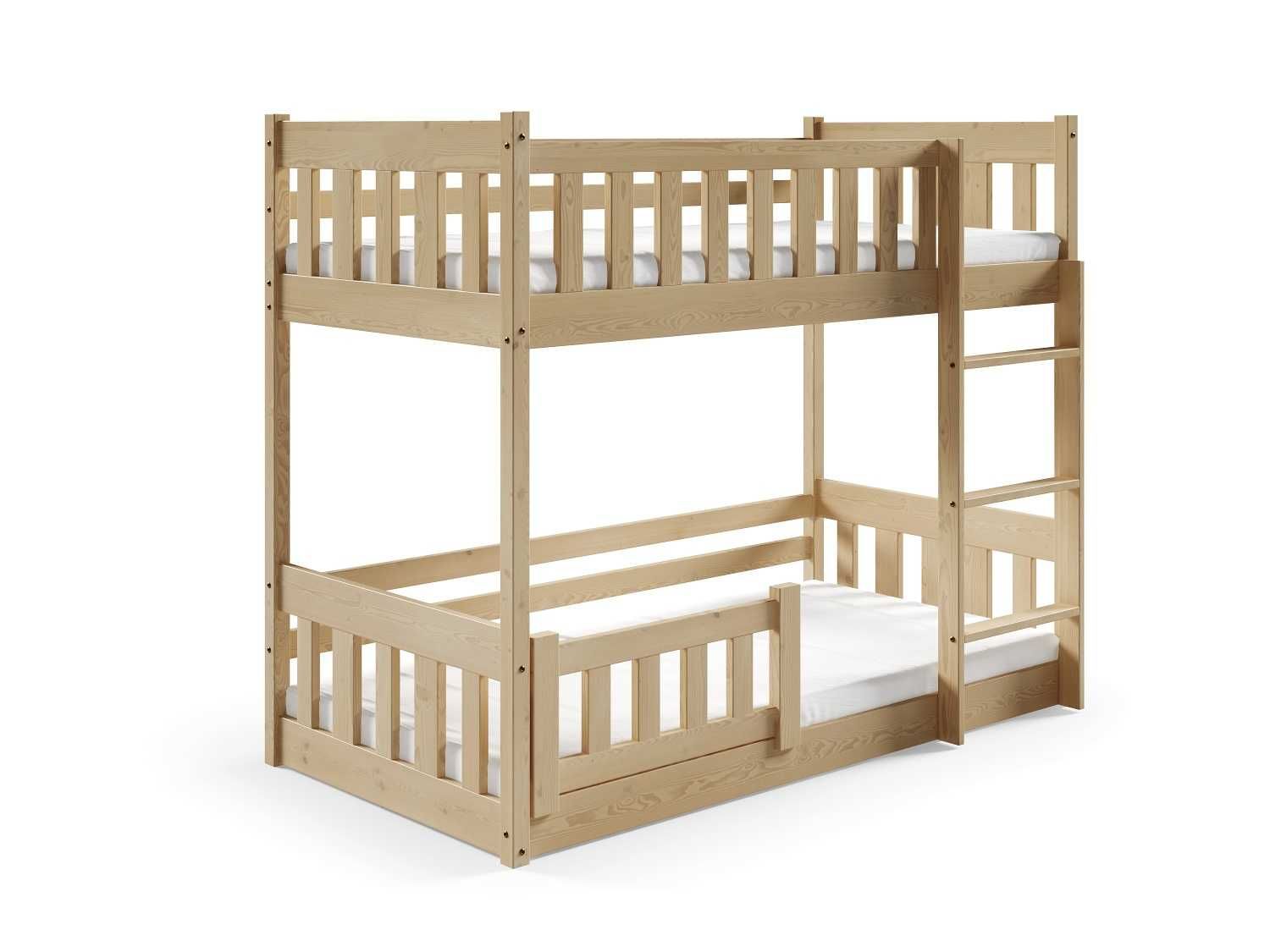 Dziecięce łóżko piętrowe LILA SLIM z drewna sosnowego 160x80