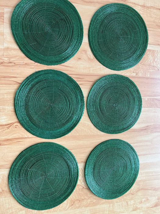 Podkładki dekoracyjne -komplet 6 szt. butelkowa zieleń Home&You