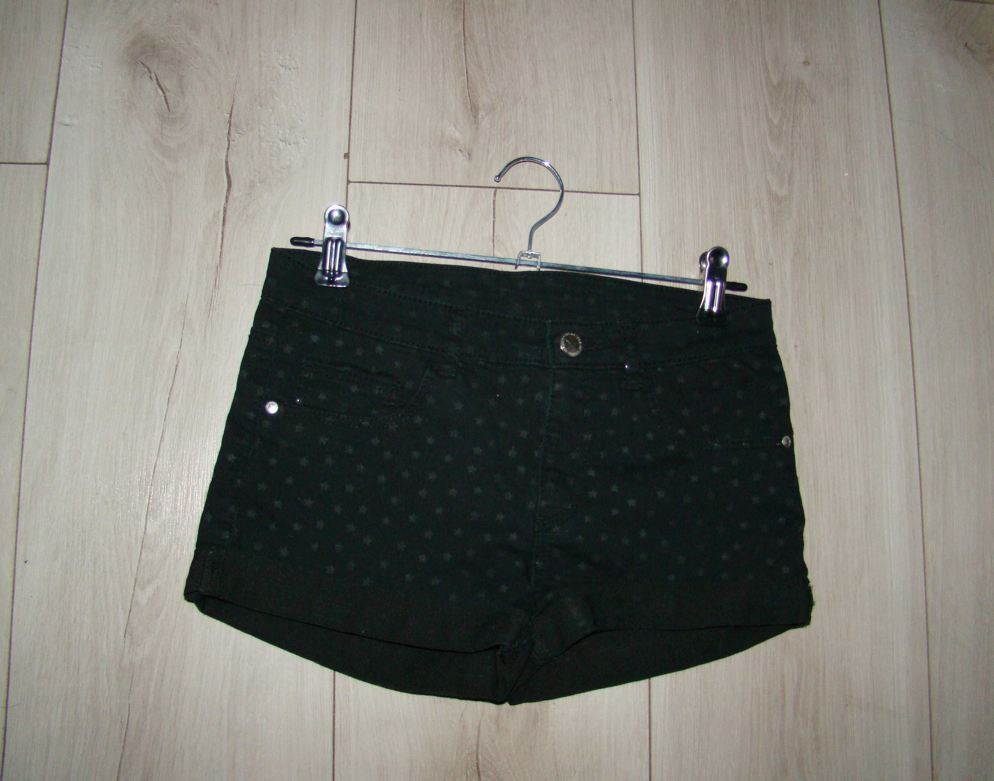 H&M czarne szorty spodenki dla dziewczynki roz 140 cm