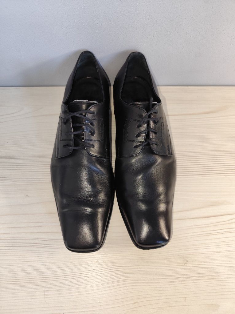 Eleganckie skórzane mokasyny męskie 41