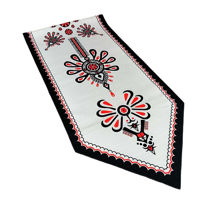 Folkowy Bieżnik na Stół 190x47 cm – Polski Produkt, Laserowy Nadruk