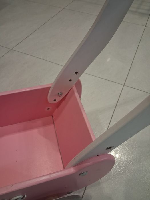 Wózek dla lalek, drewniany