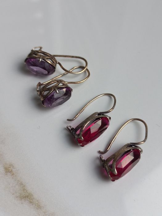 Серьги серебро 875пр звезда