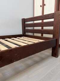 Ліжко односпальне 90 см, деревяне