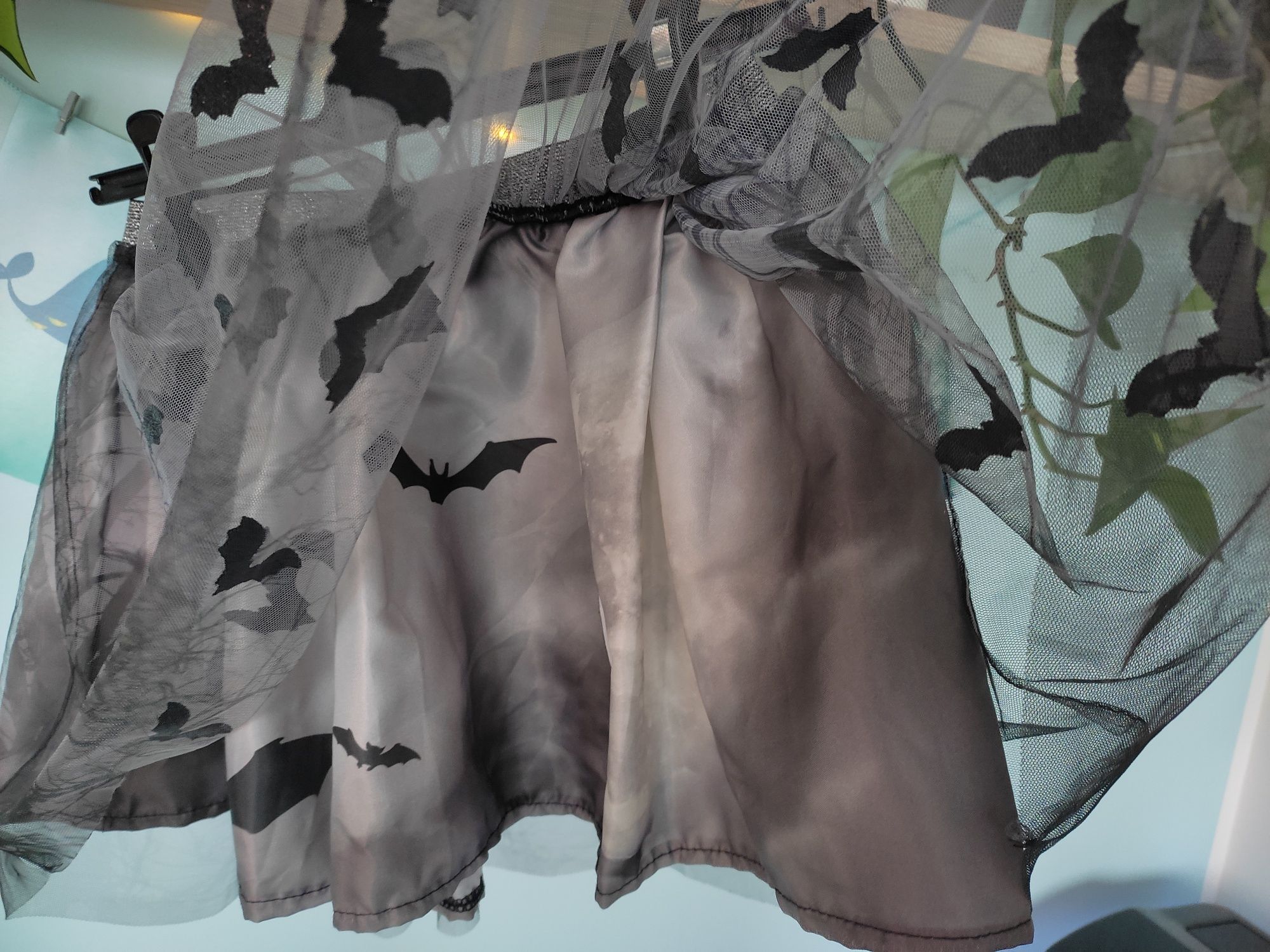 Spódniczka tiulowa w nietoperze przebranie strój kostium 122 Halloween