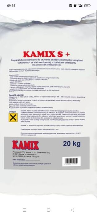 Kamix S preparat do usuwania osadów żelazistych