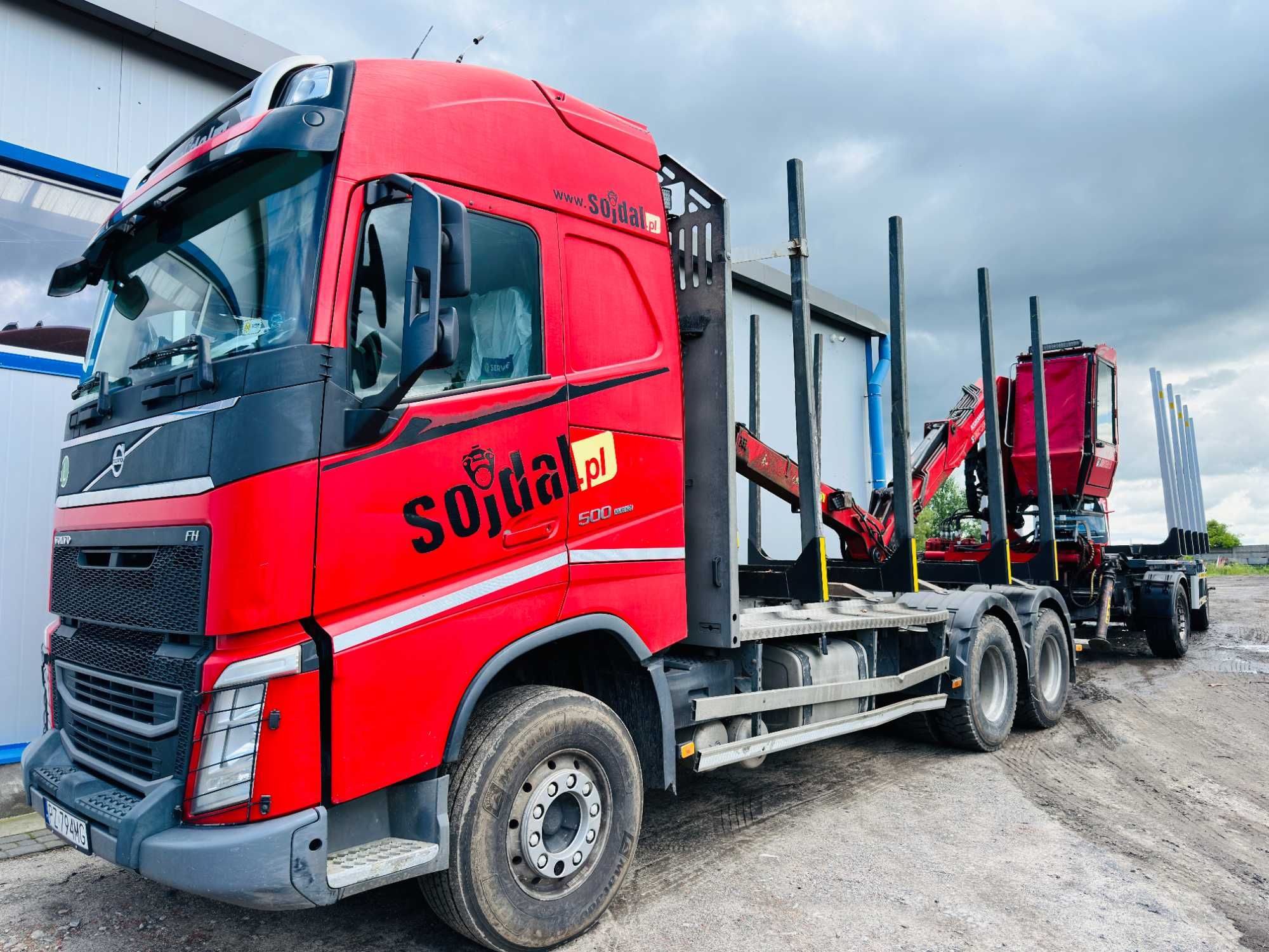VOLVO FH4 cena brutto manual do drewna lasu stosu zestaw kłonice hds