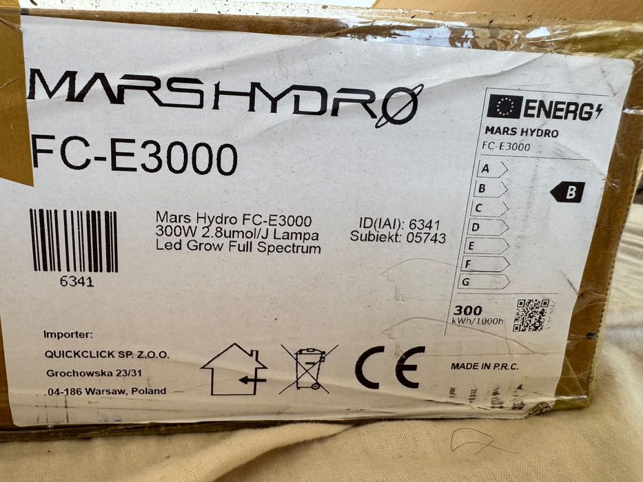 Lampa LED Mars Hydro FC-E3000 + wtyczka smart
