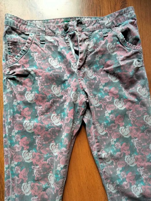 Piękne wzorzyste spodnie vintage