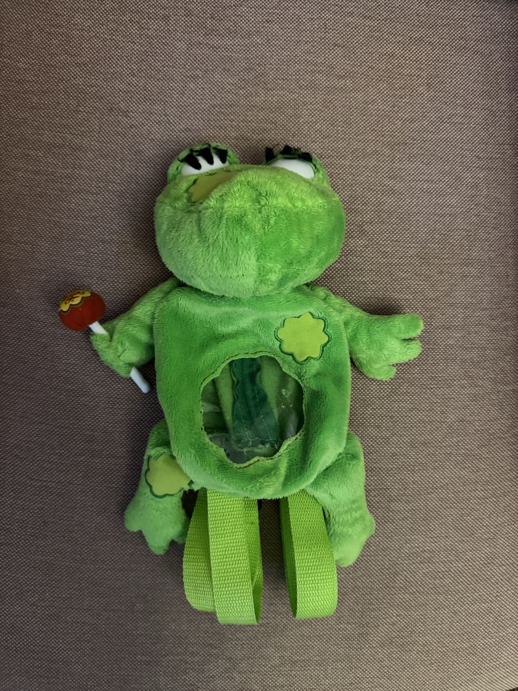 Chupa Chups żabka zielona plecak maskotka wysokość 28cm.
