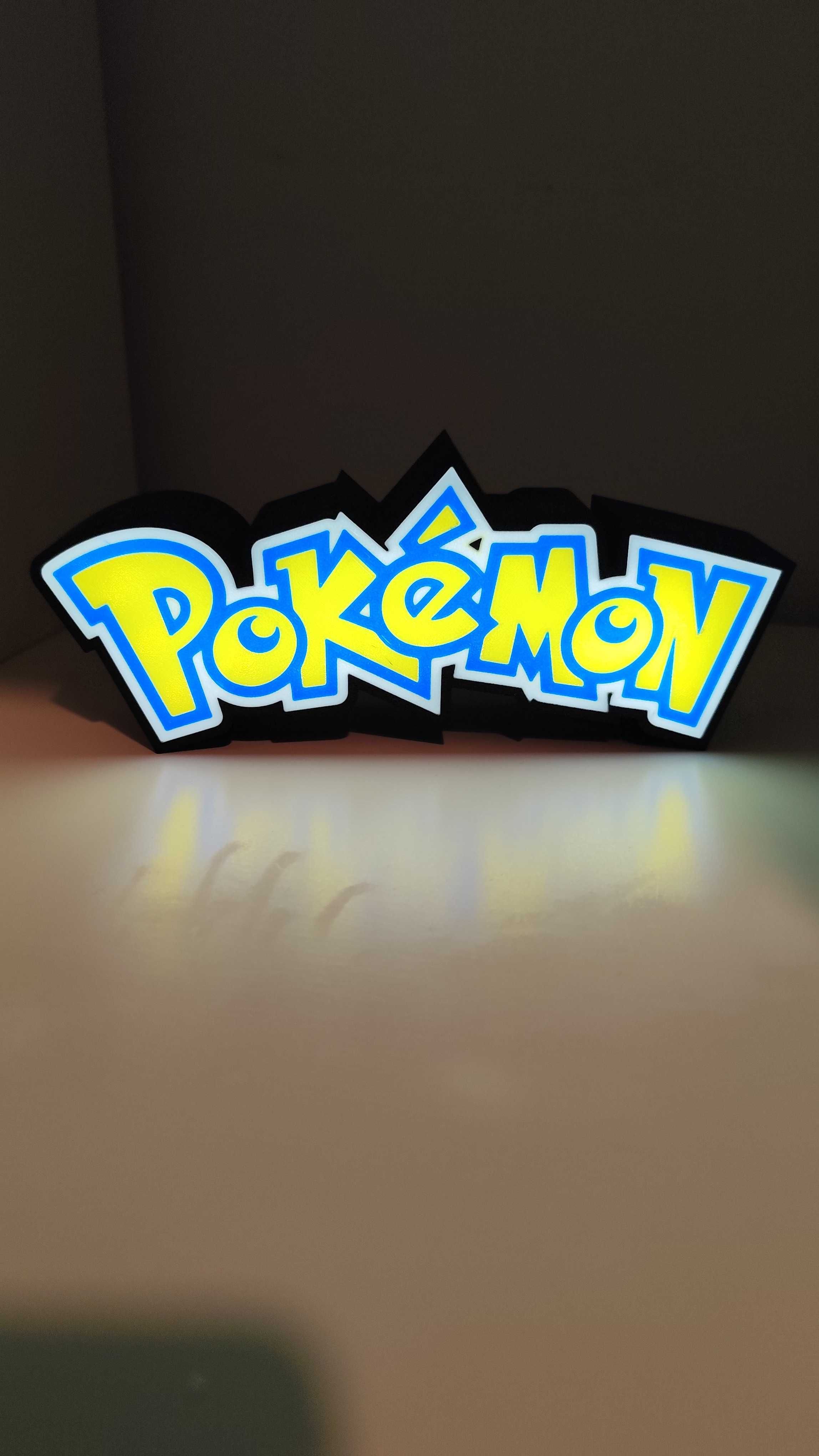 Luminária LED Logo Pokémon -Lightbox Decorativa Perfeita para Fãs NOVA