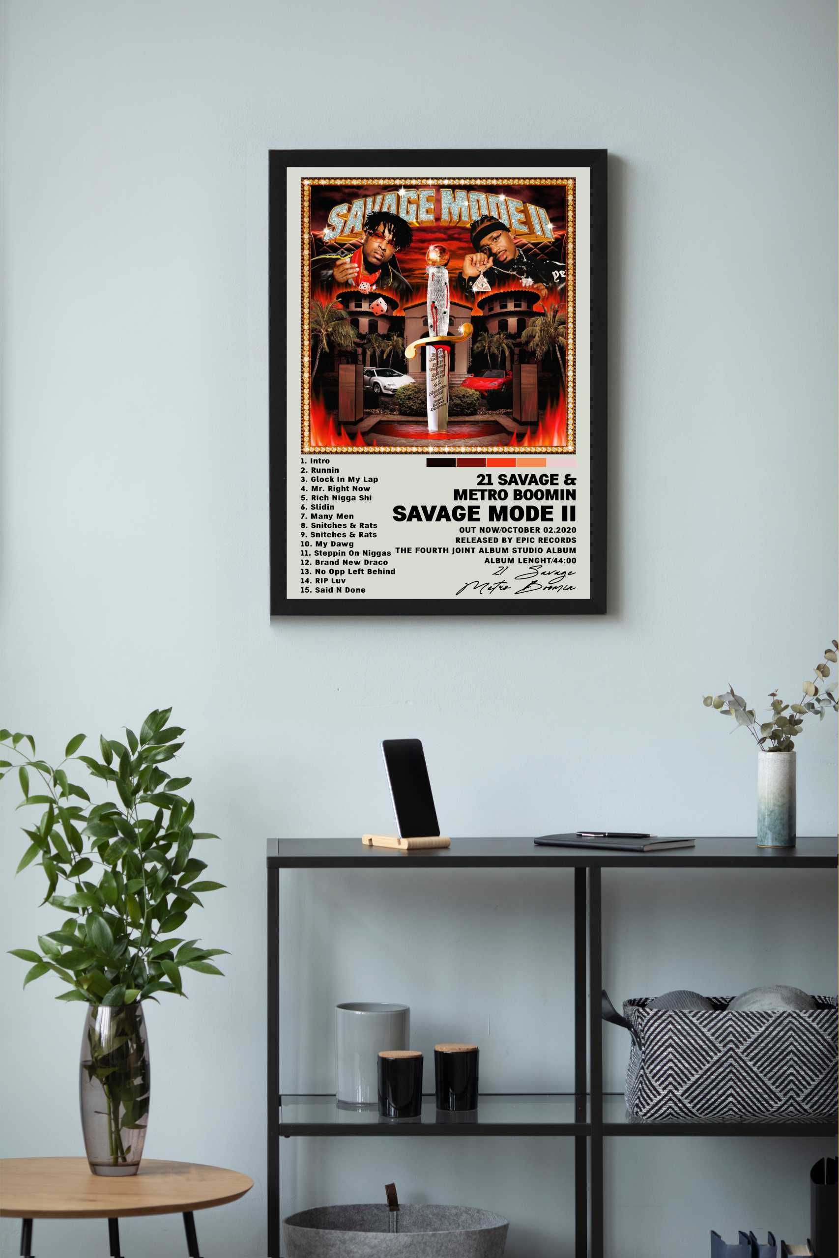 21 Savage & Metro Boomin Savage Mode II Plakat Obraz z albumem prezent