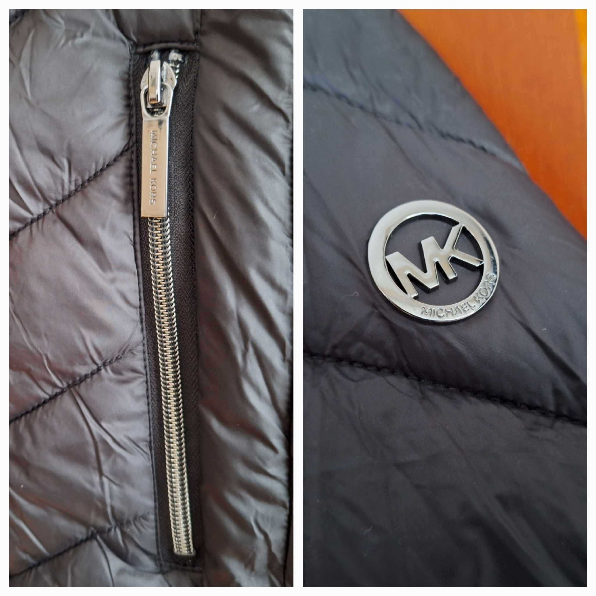 kurtka damska z kapturem michael kors wiosna - lato pokrowiec czarna