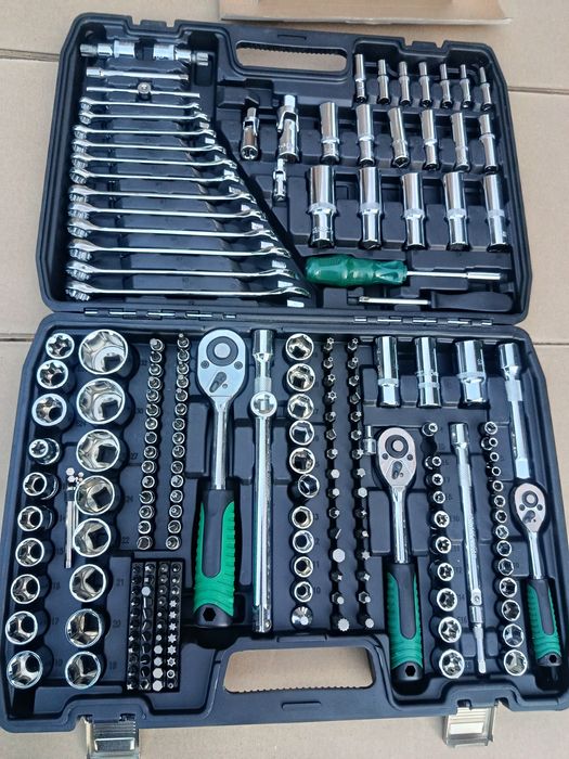 Klucze zestaw 216 płaskie nasadowe