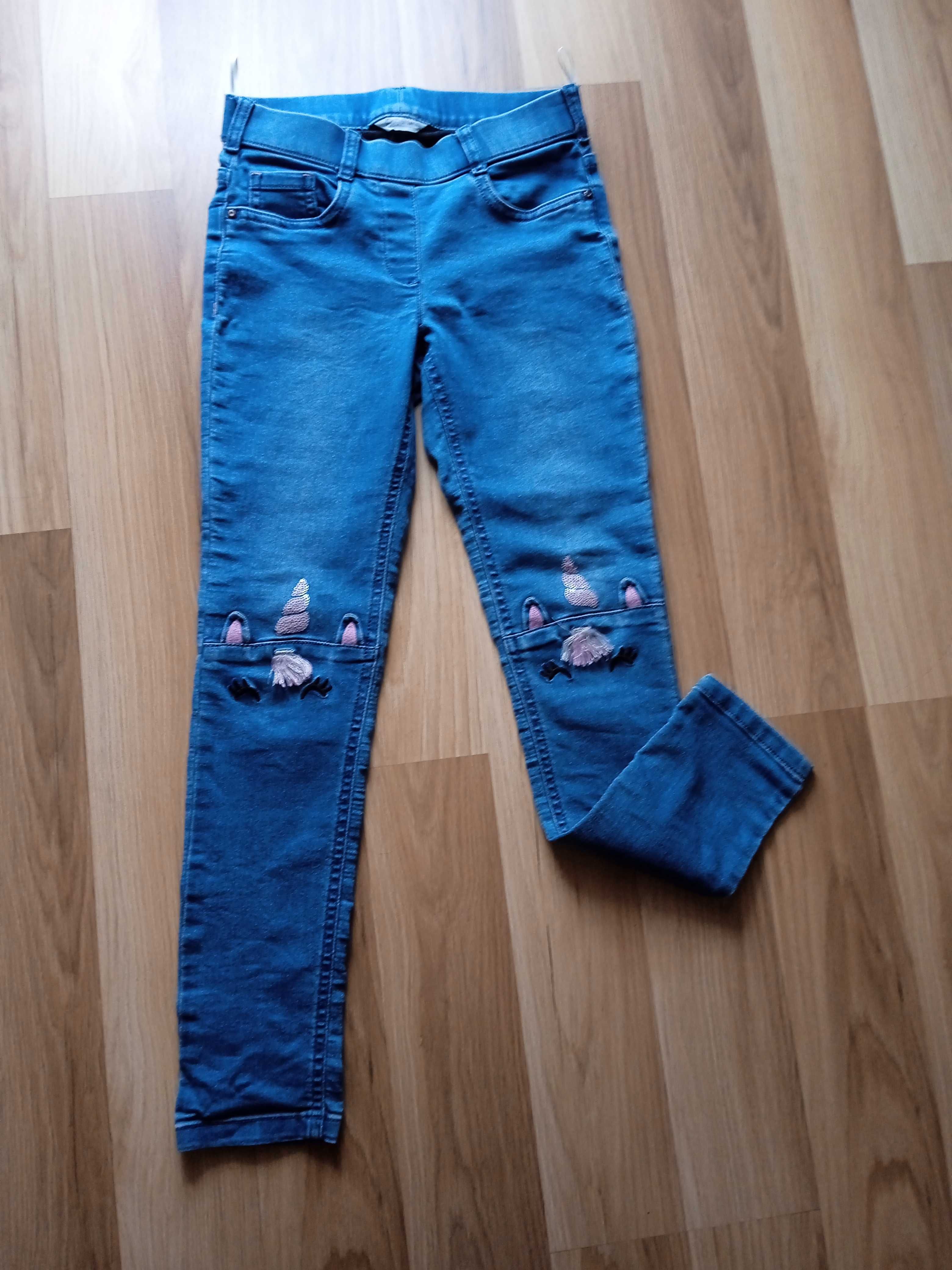 Spodnie jeans 140 C&A dziewczynka