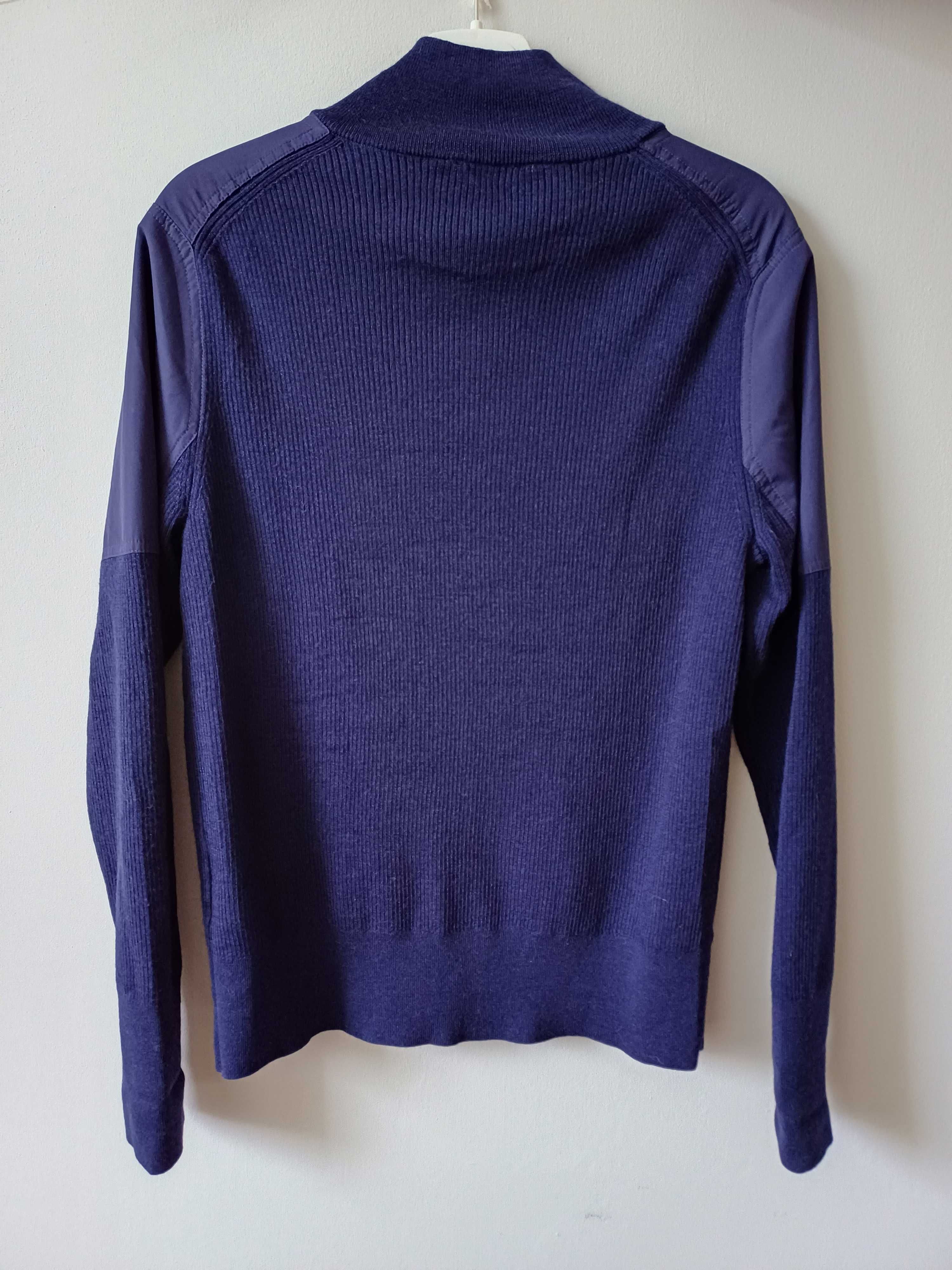 COS męski wełniany sweter zapinany na suwak rozmiar L