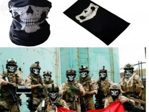 Lenço máscara militar caveira motard paintball balaclava bandana skull