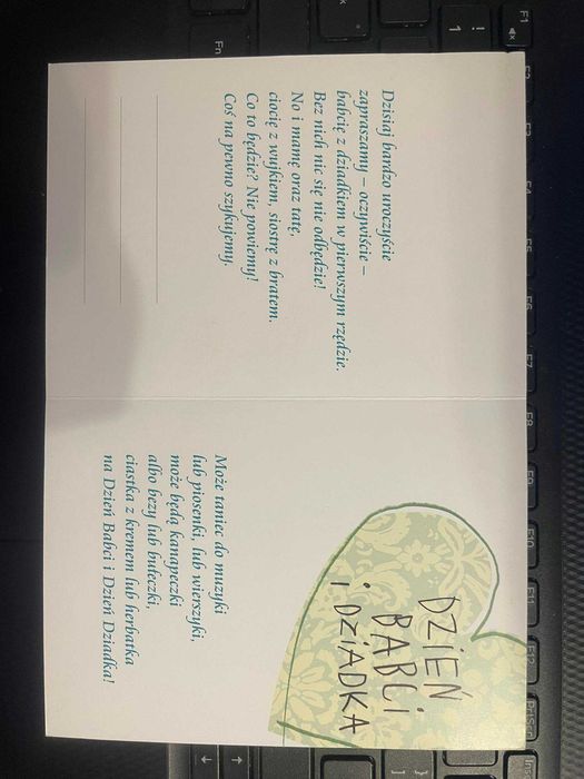 Zaproszenia dzień babci i dziadka