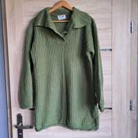 Długi sweter zielony L 40
