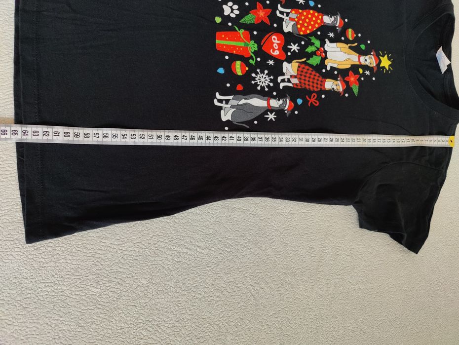 Świąteczny T-shirt Port Company S psia choinka pieski bluzka