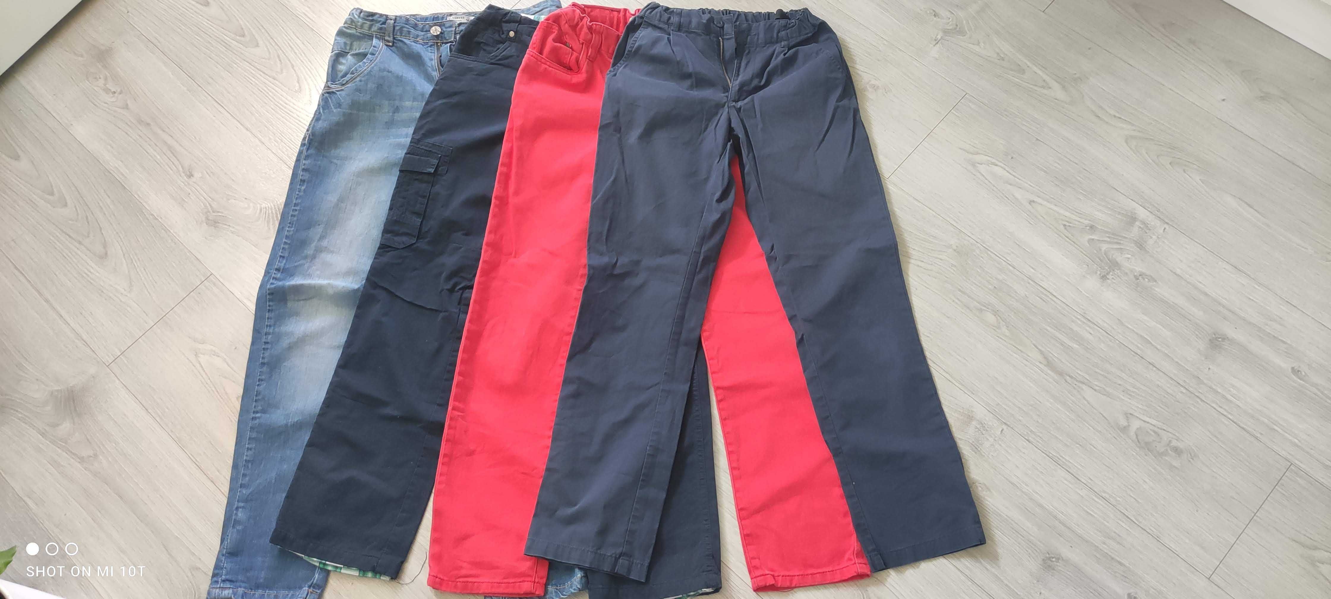 spodnie jeansy chłopięce rozm 146 reserved coccodrillo quadri foglio