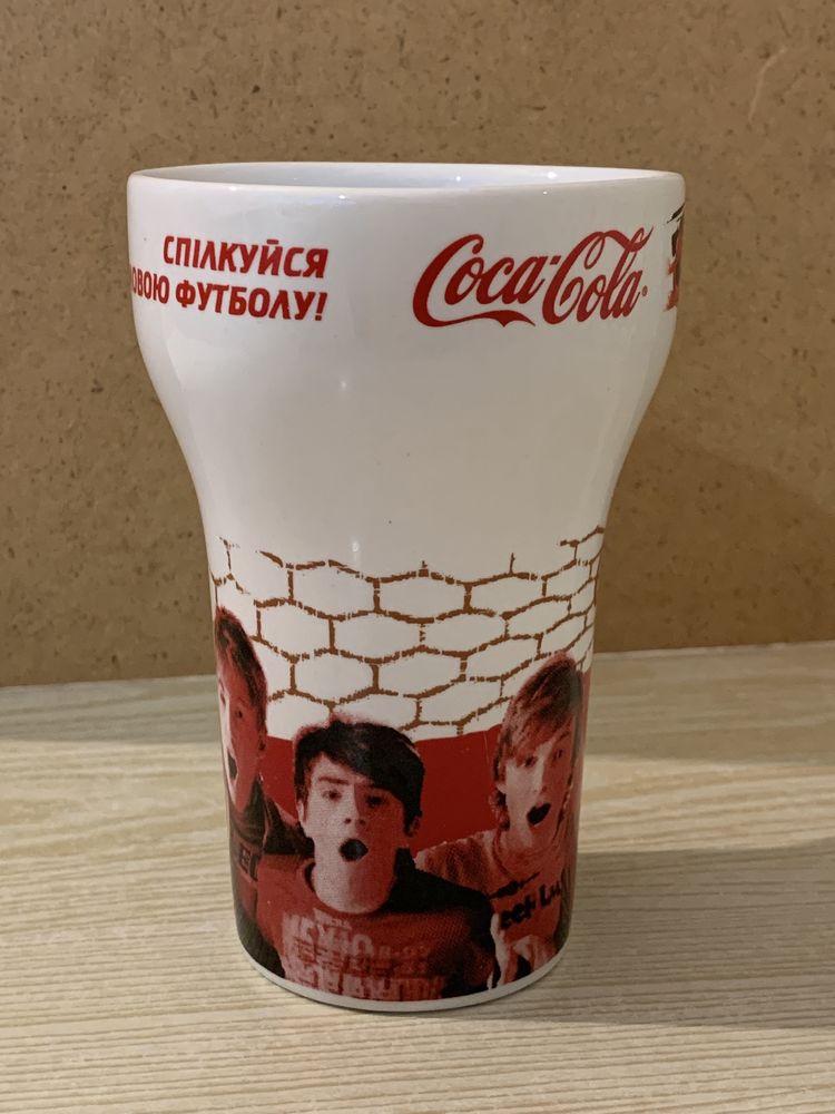 Стакан керамический Coca Cola. Футбольный.