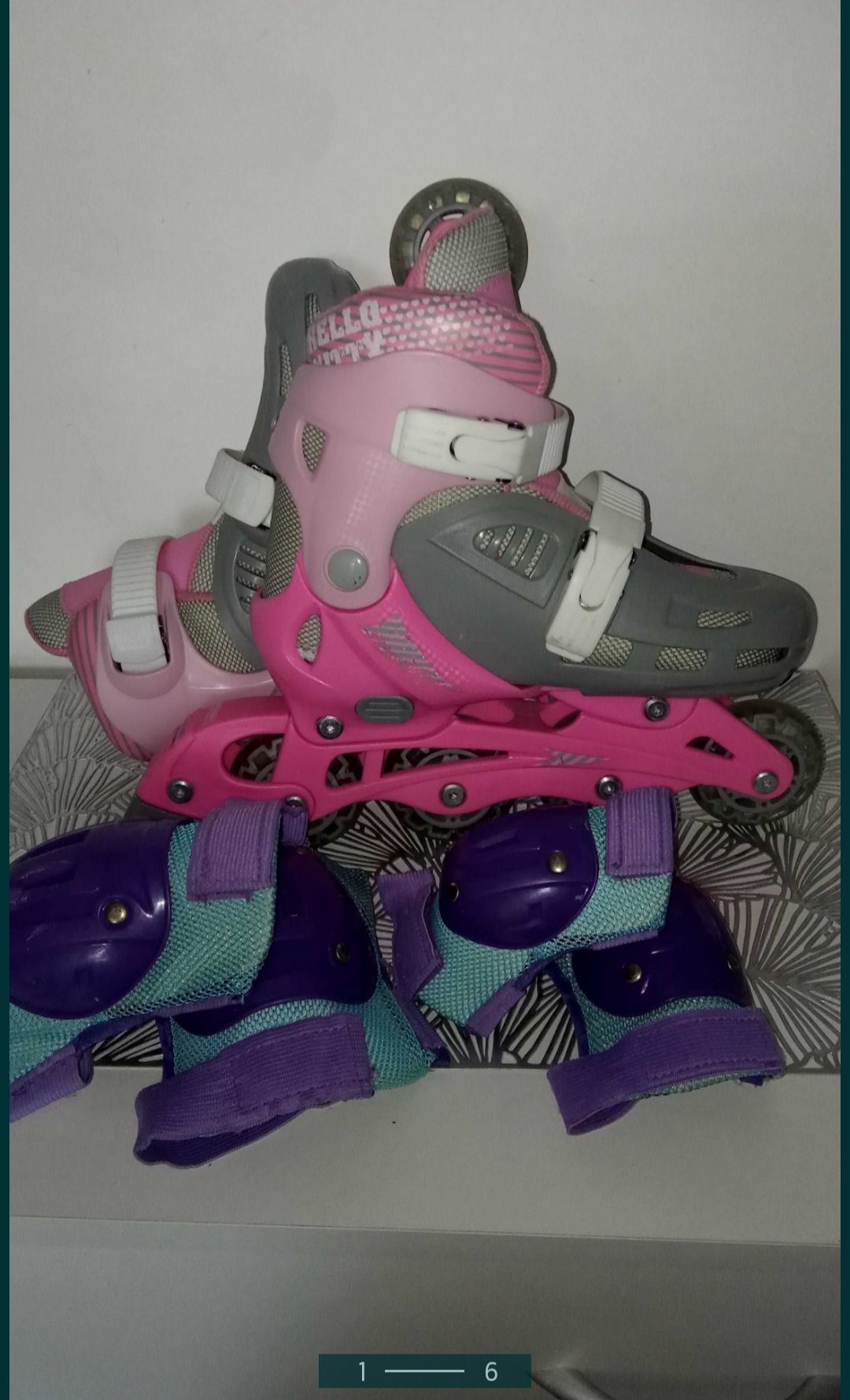 Rolki Sanrio Hello Kitty regulowane od roz 30-33 dlugo posłużą porządn