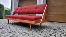 Łóżko Sofa Mid Century design Czechosłowacja lata 60 rozkładana