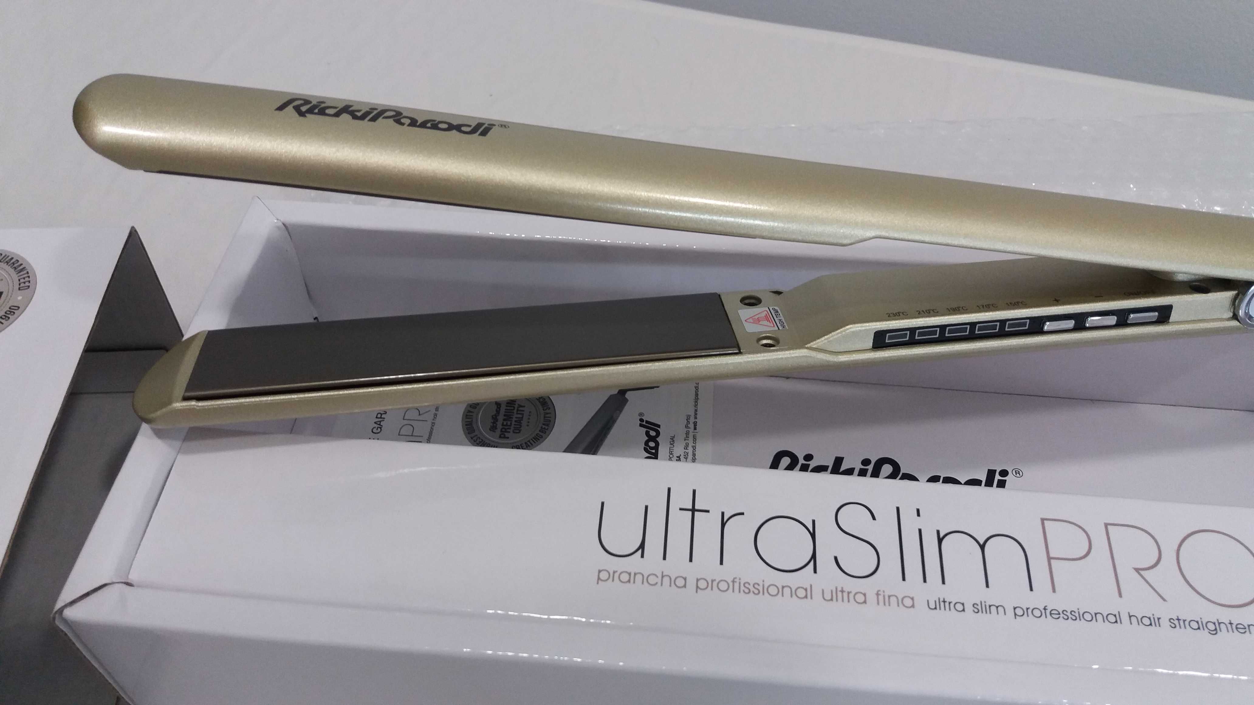 Prancha de Cabelo Rickiparodi Ultraslim Pro S Dourada 230ºC