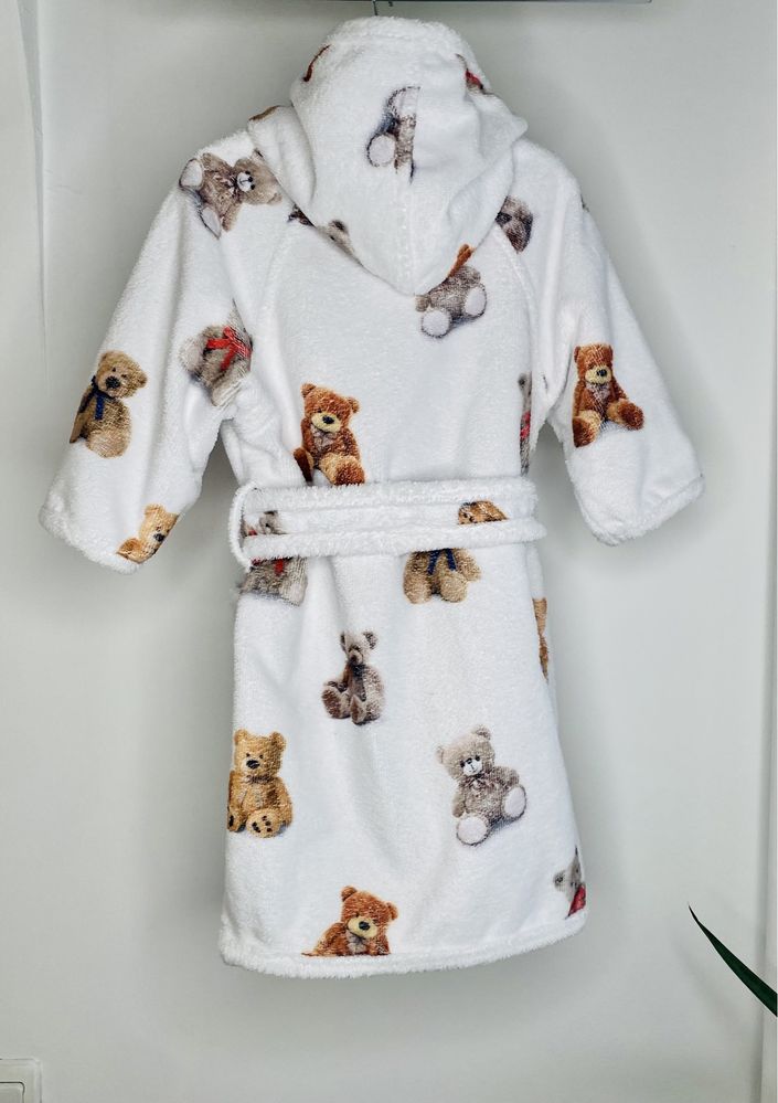 Теплий махровий халат для хлопчика чи дівчинки д ведмедиками