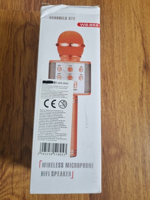 Mikrofon bezprzewodowy karaoke głośnik zabawka
