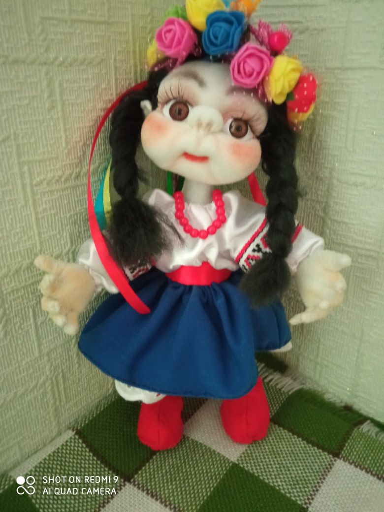 Интерьерная кукла Украиночка ручная работа Чулочная Техника