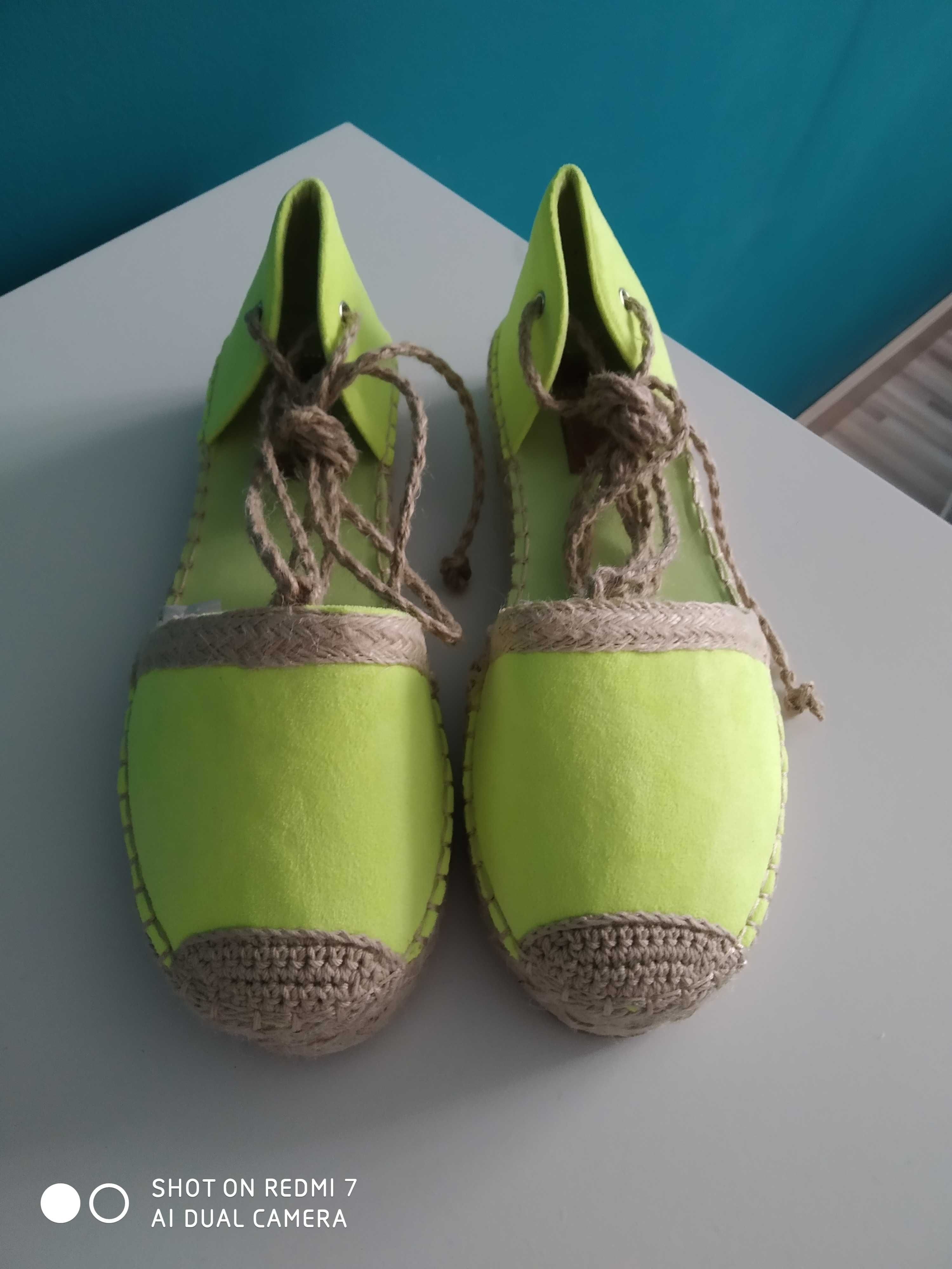 Buty wiązane espadryle 37 nowe