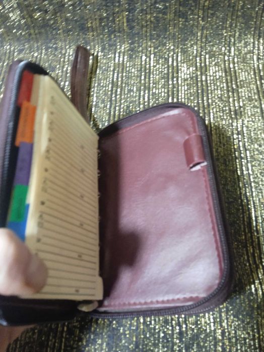 Кожаная барсетка с Блакнотом и Калькулятором.