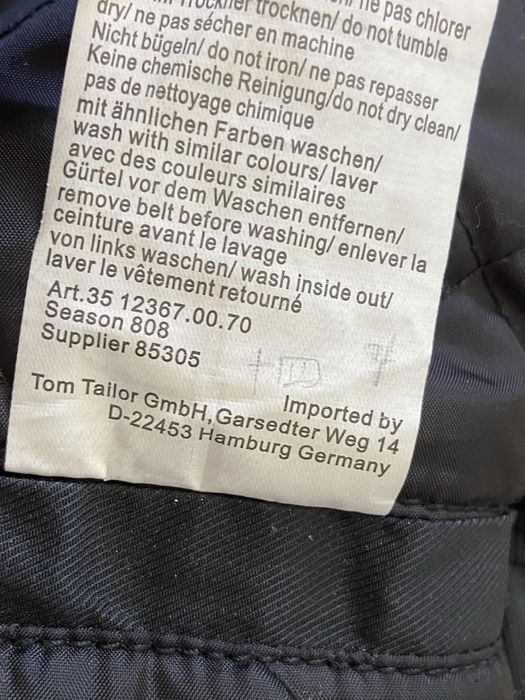 Tom Tailor damska kurtka czarna rozm 36 S pikowana ocieplana woskowana