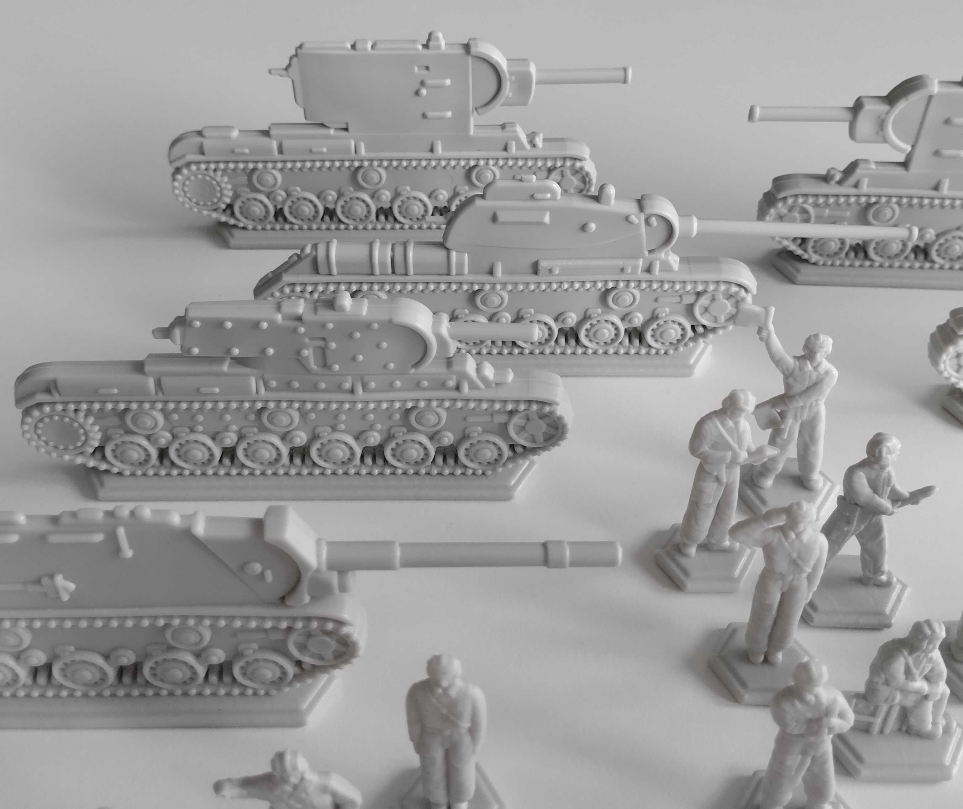 Żołnierzyki 1:48 - czołgi z załogami (WW2)