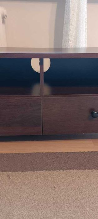 Komoda RTV i półka wisząca  - kolor wenge