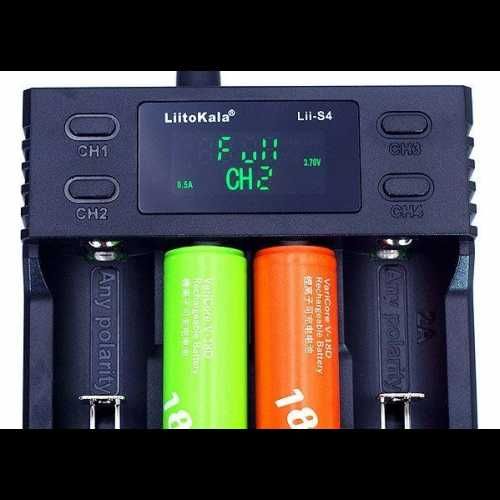 Зарядное устройство LiitoKala Lii-S4 для 4x аккумуляторов 18650 и др.