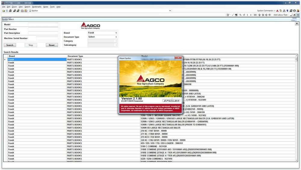 KATALOG SCHEMATY Massey Ferguson Fendt AGCO Wypas Wersja Zdalna Inst.