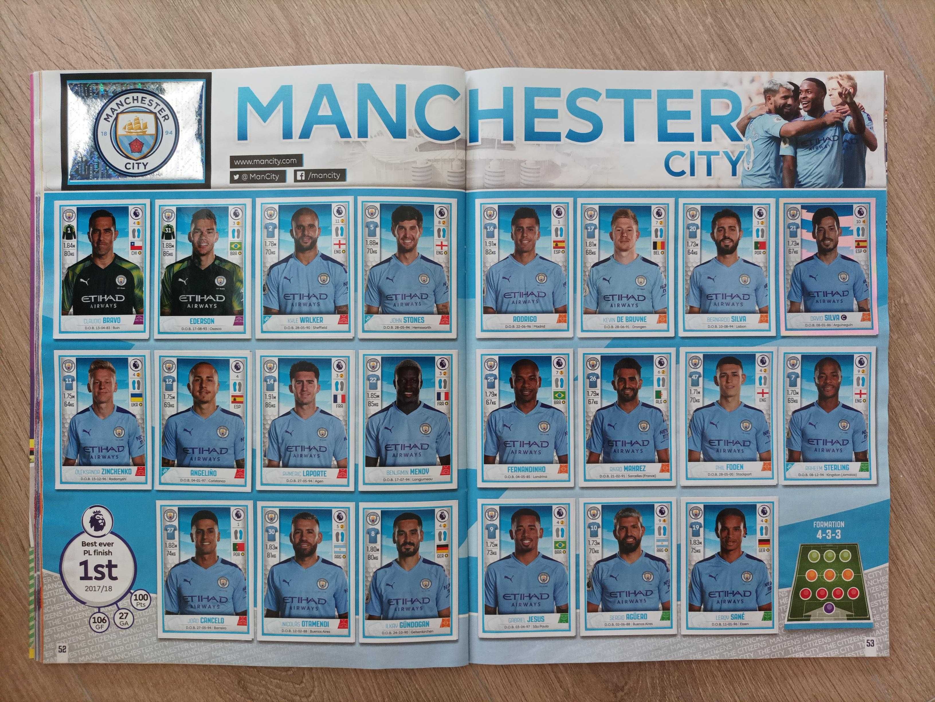 Caderneta de cromos completa Premier League 2019/20