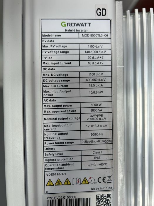 Inversor Growatt 8000W