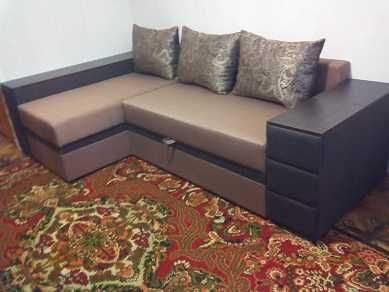 Угловой диван Денвер желто -коричневый