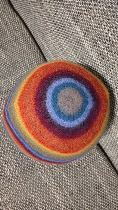 Тепла вязана шапка з вовни альпаки Arco Iris Alpaca wool. М (51-57см)